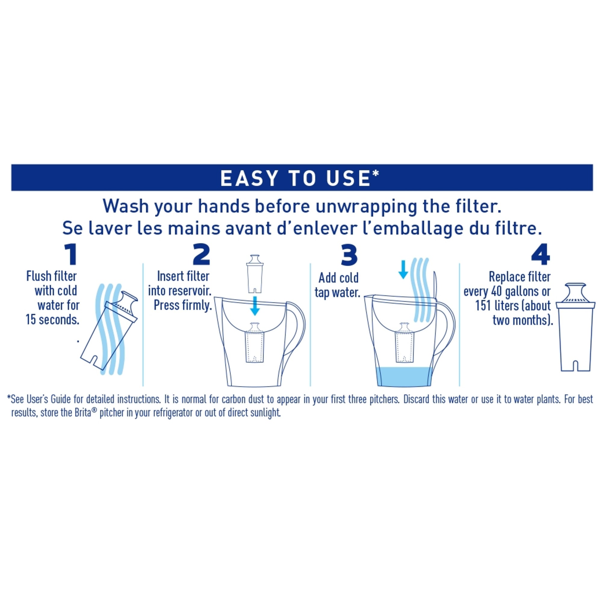 Space Saver Water Filter Pitcher, 6 Cup - Red